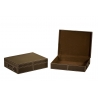 Caja rectangular de polipiel marrón