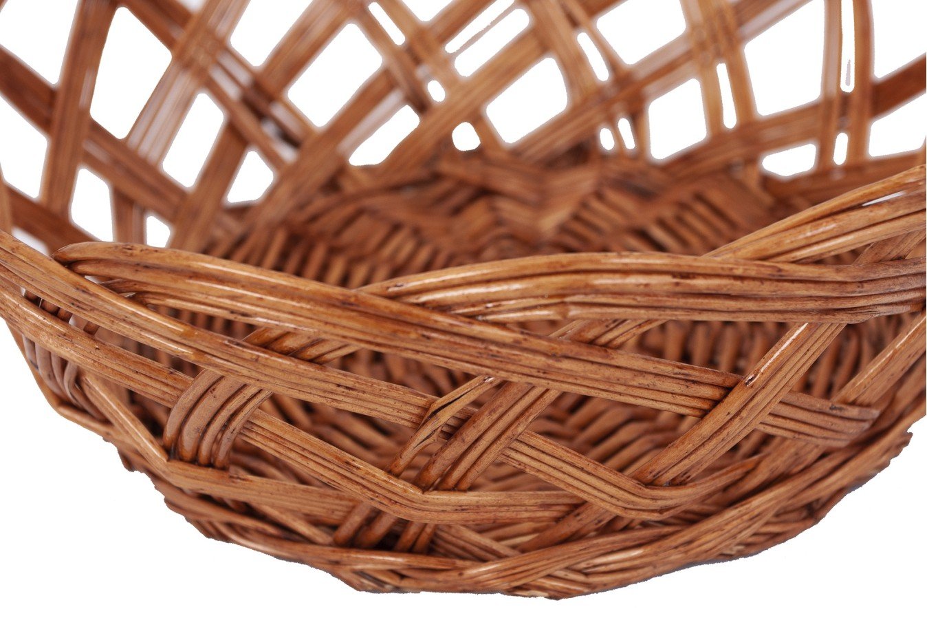 Cesta panera mimbre calada redonda