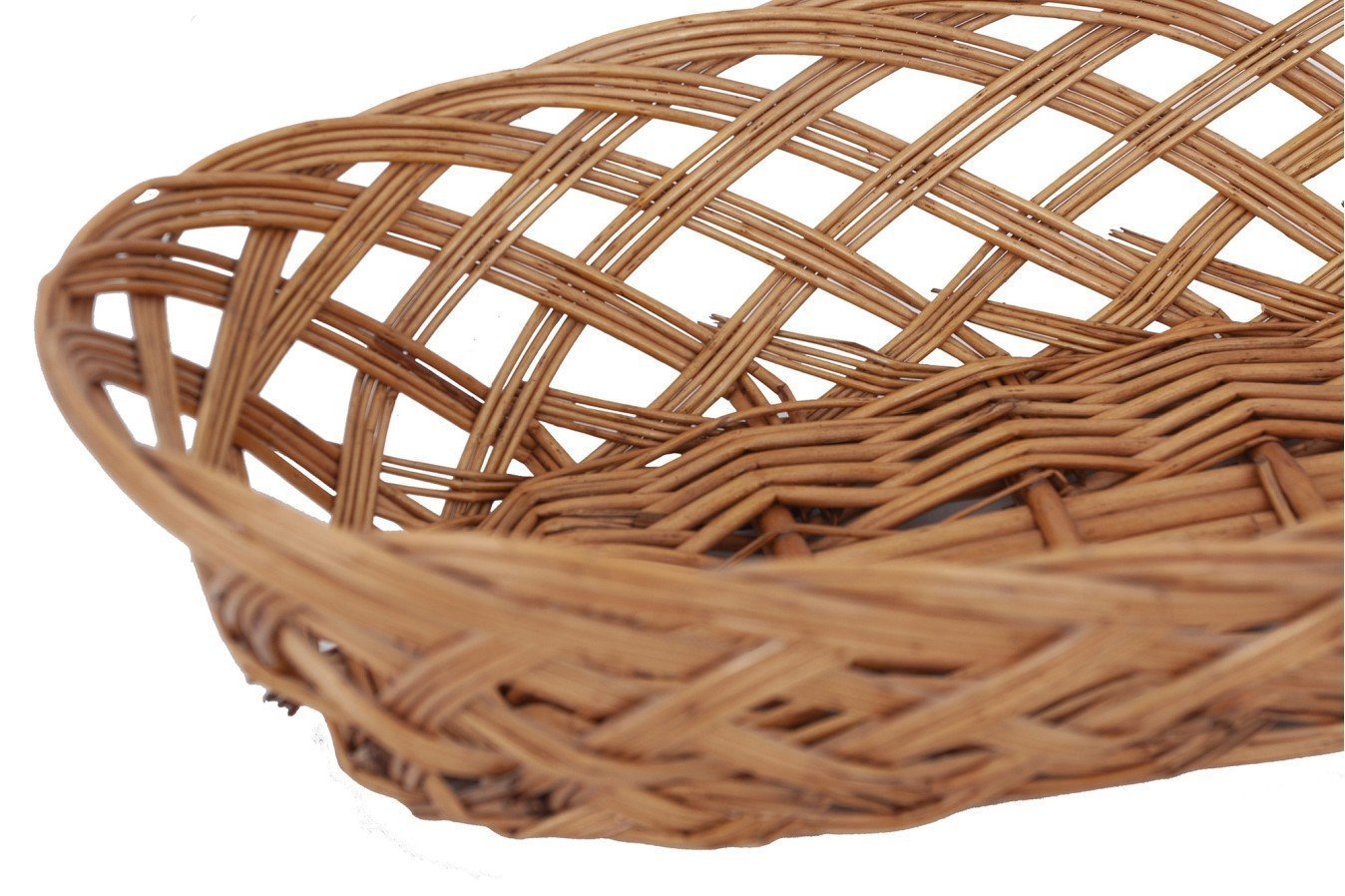 	Cesta mimbre panera calada alargada