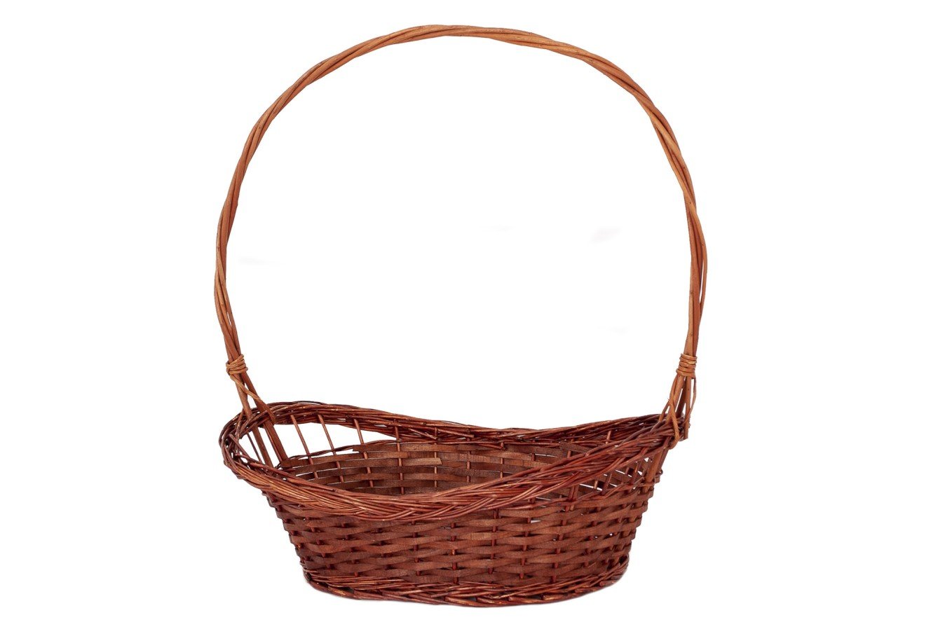 Cesta mimbre Navidad 1 piso color marrón