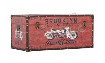 Baúl de madera y polipiel - serie Moto vintage  - gtrande