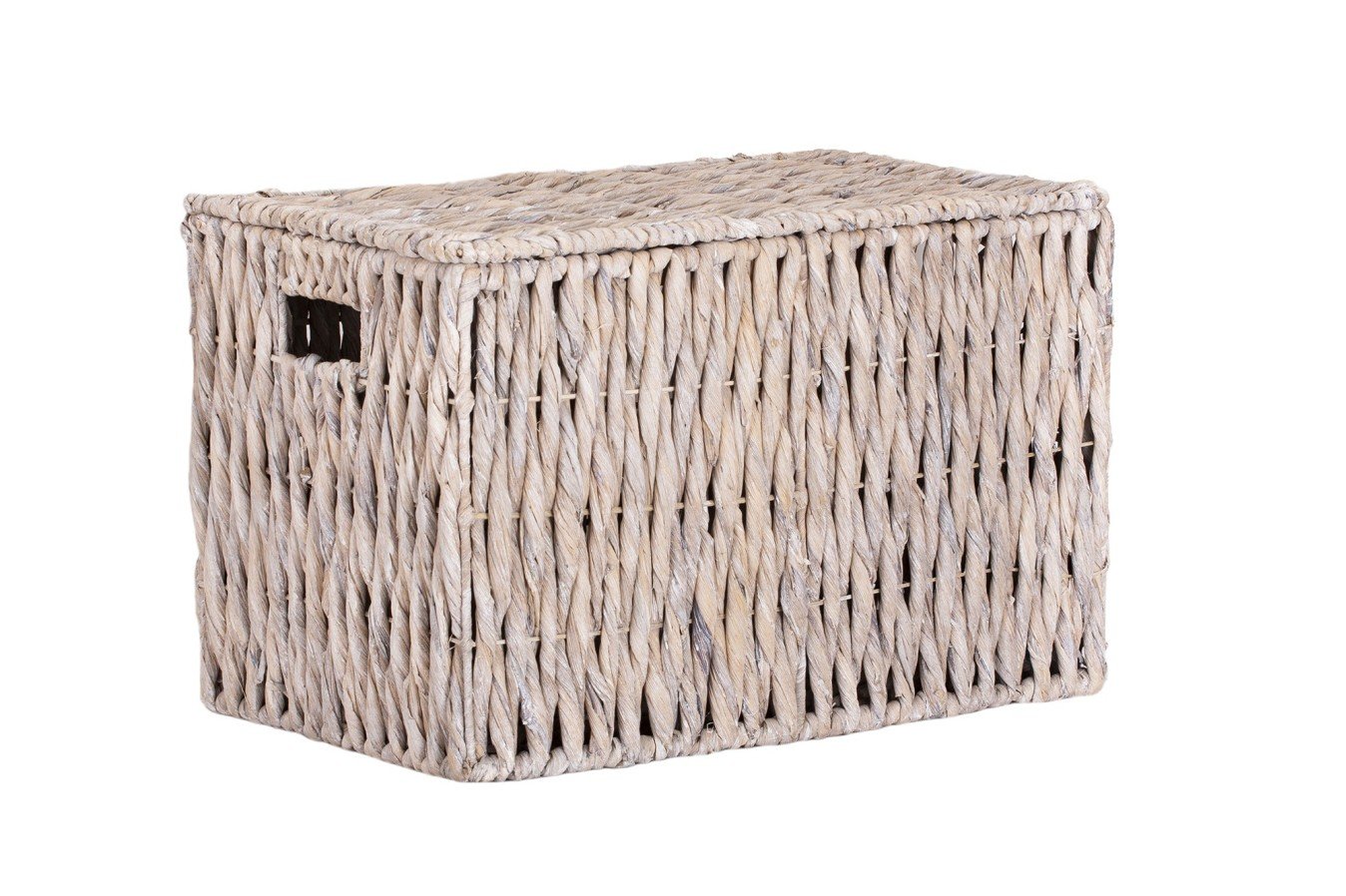 Baúl de jacinto color blanco frotado