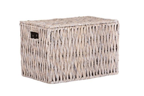 Baúl de jacinto color blanco frotado