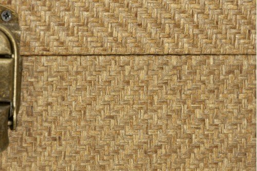 Baúl madera y ratán textil, polipiel, baul mimbre