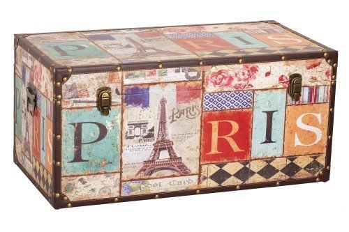 Baúl madera polipiel  - Paris