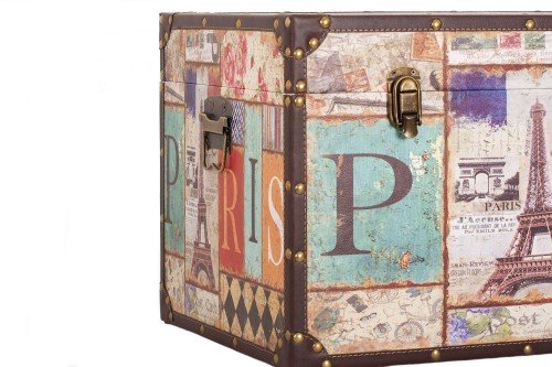 Baúl madera polipiel  - Paris