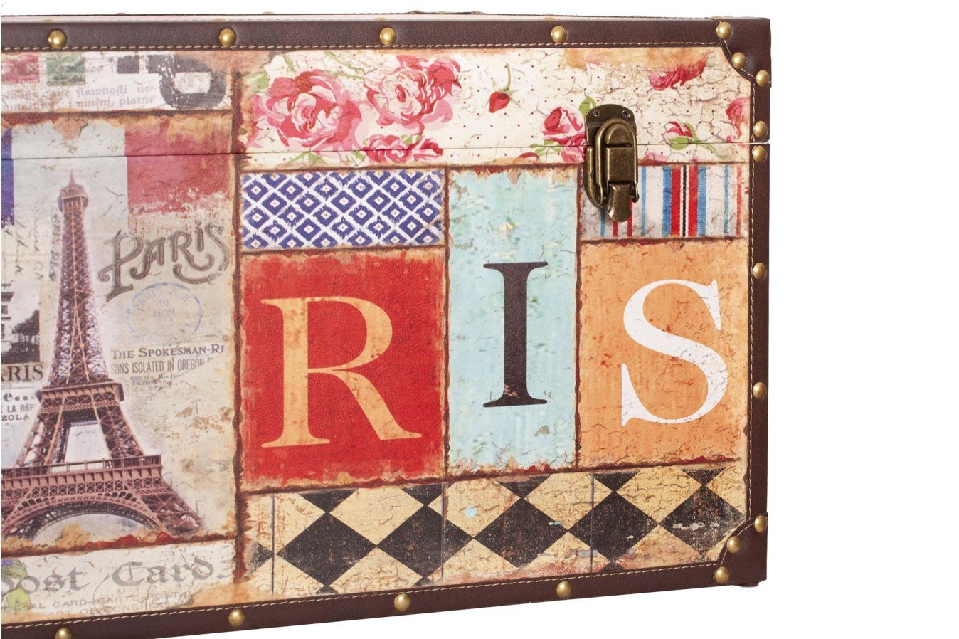 Baúl madera polipiel  - Paris