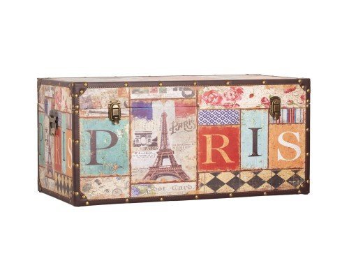 Baúl madera polipiel  - Paris
