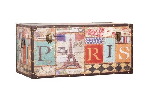 Baúl madera polipiel  - Paris