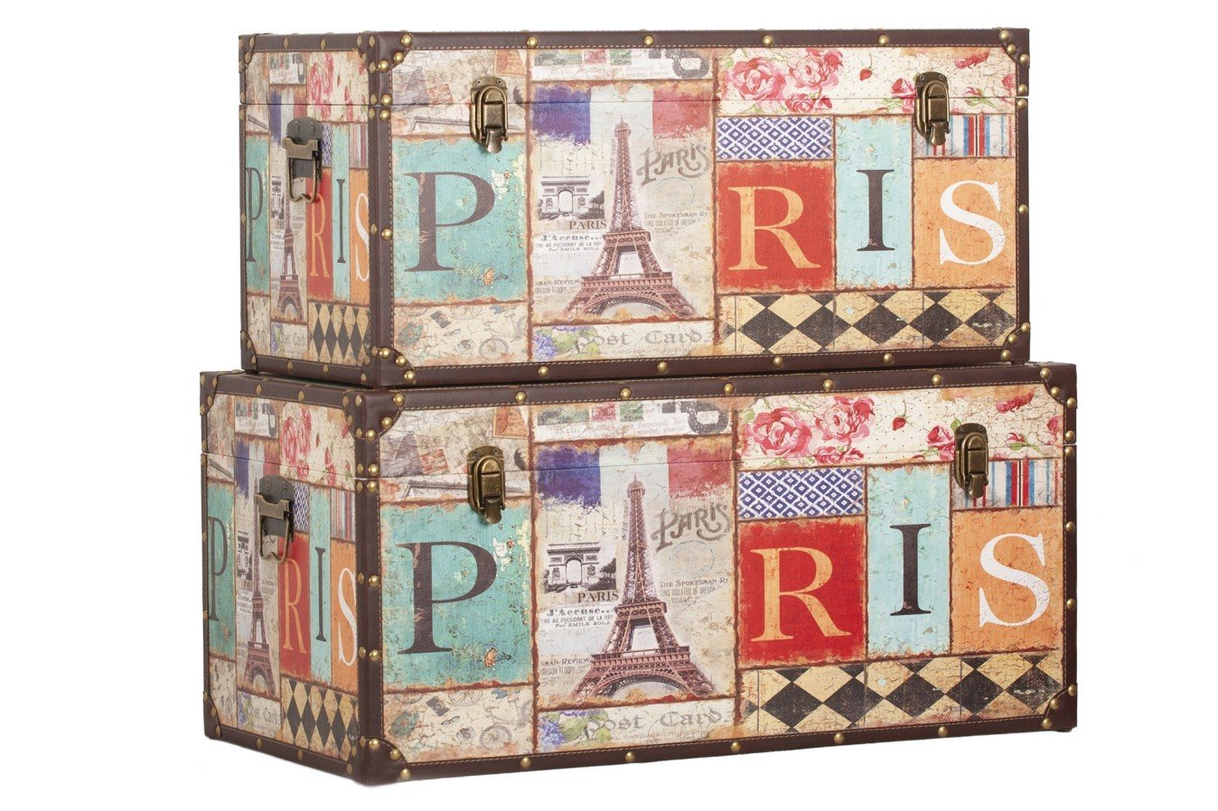 Baúl madera polipiel  - Paris