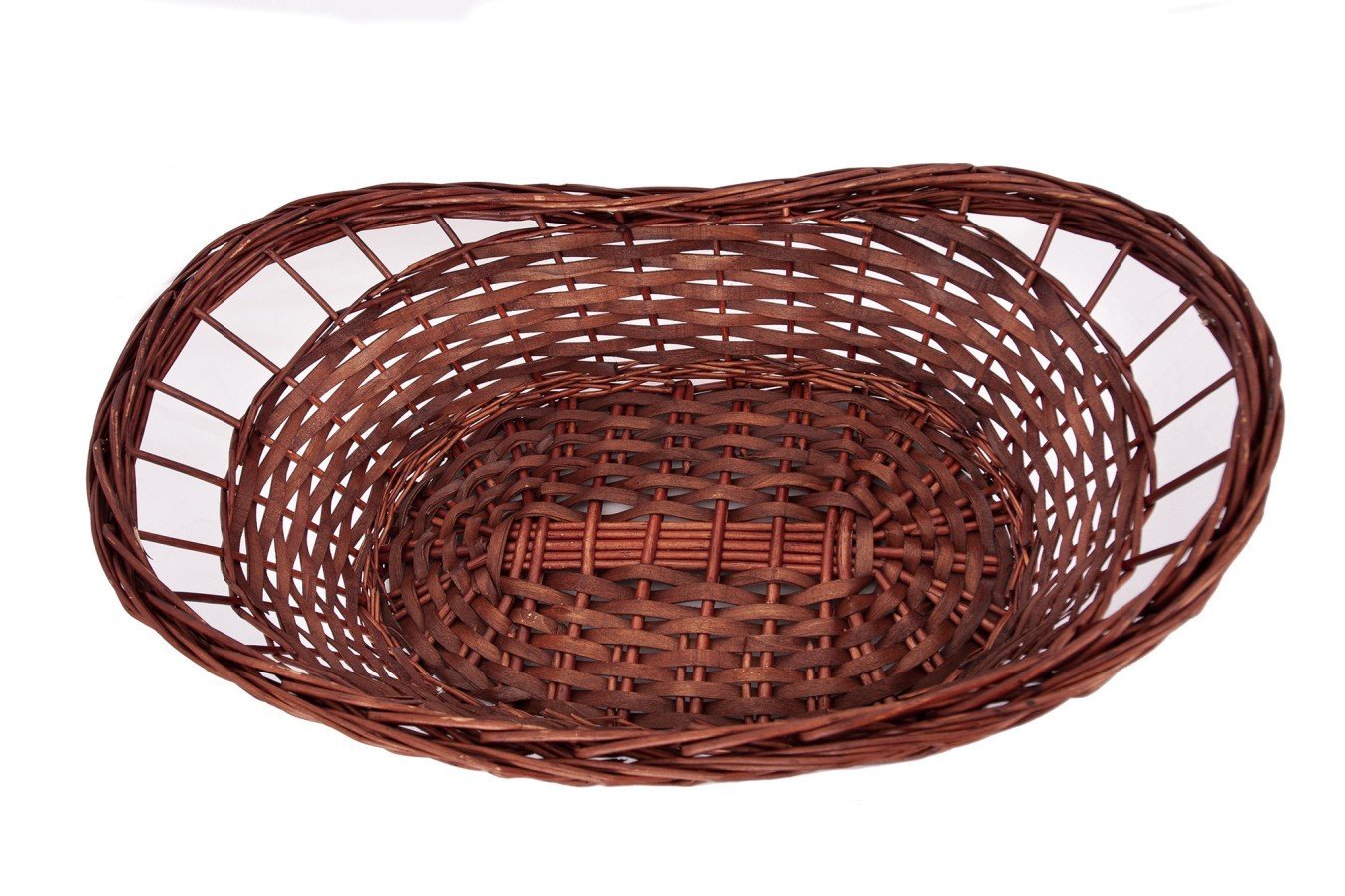 Cesta mimbre de navidad marrón
