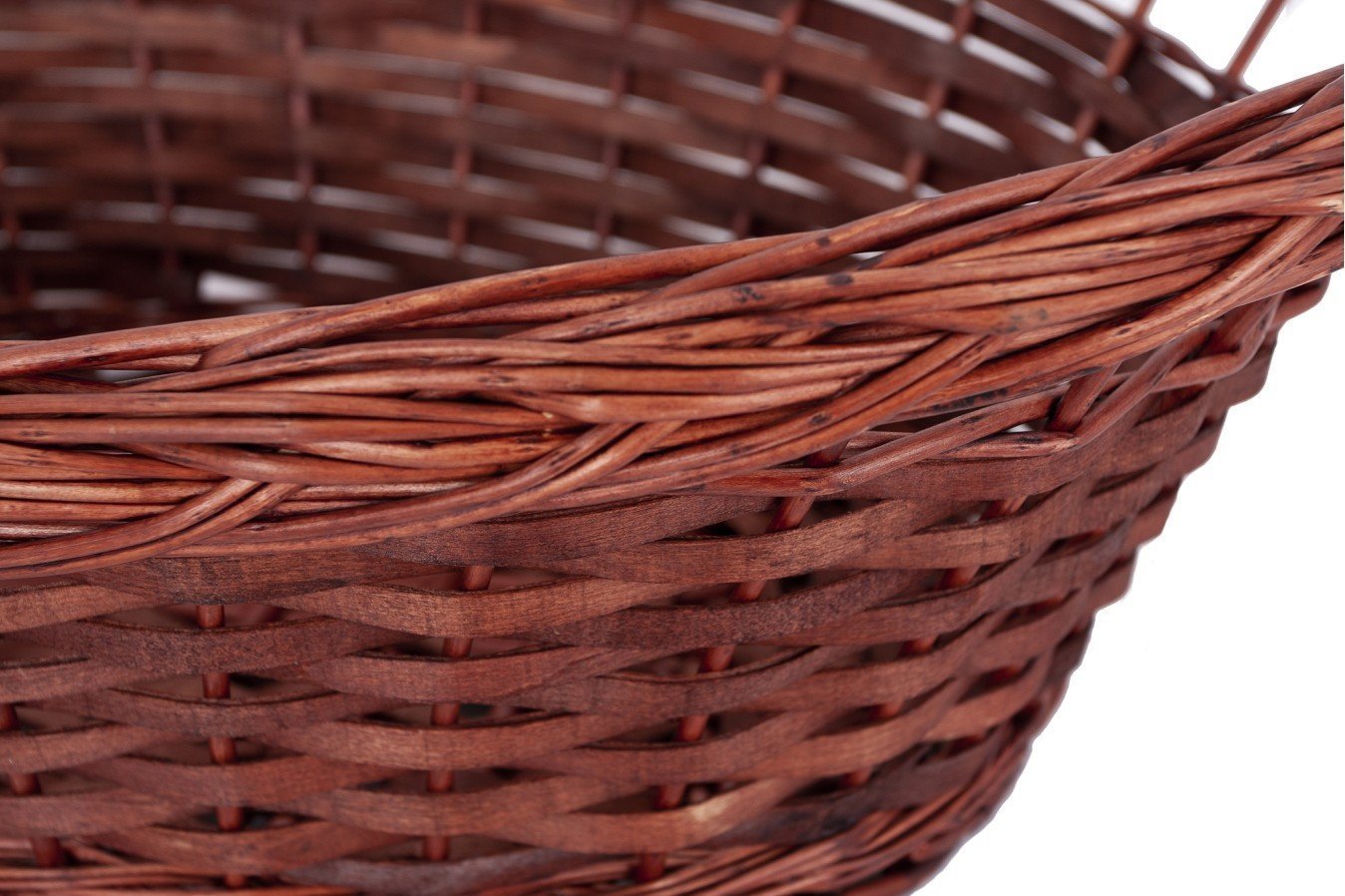Cesta mimbre de navidad marrón