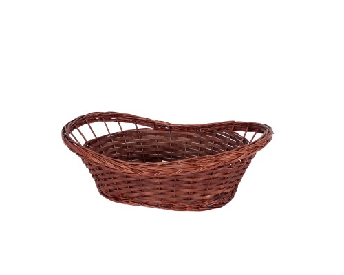 Cesta mimbre de navidad marrón