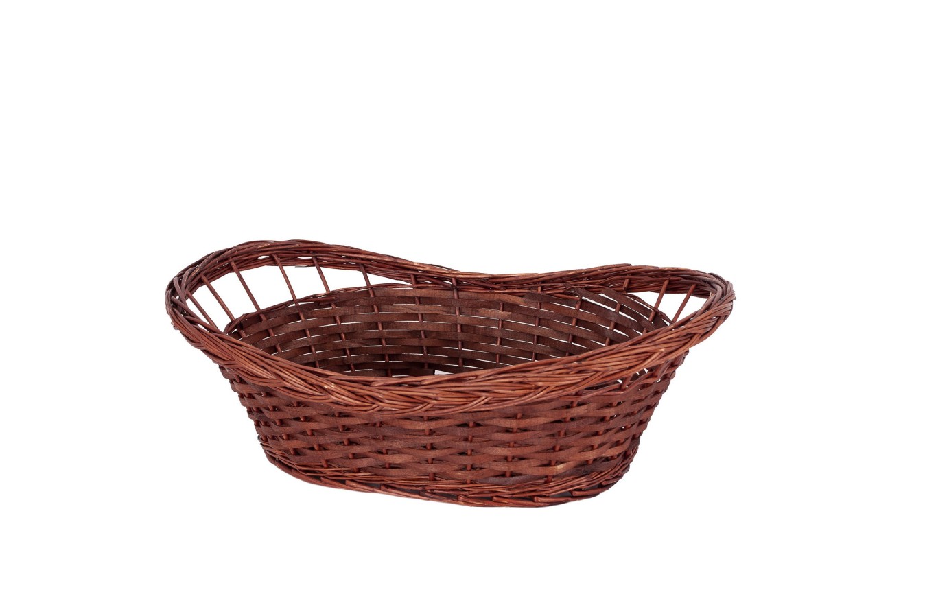 Cesta mimbre de navidad marrón