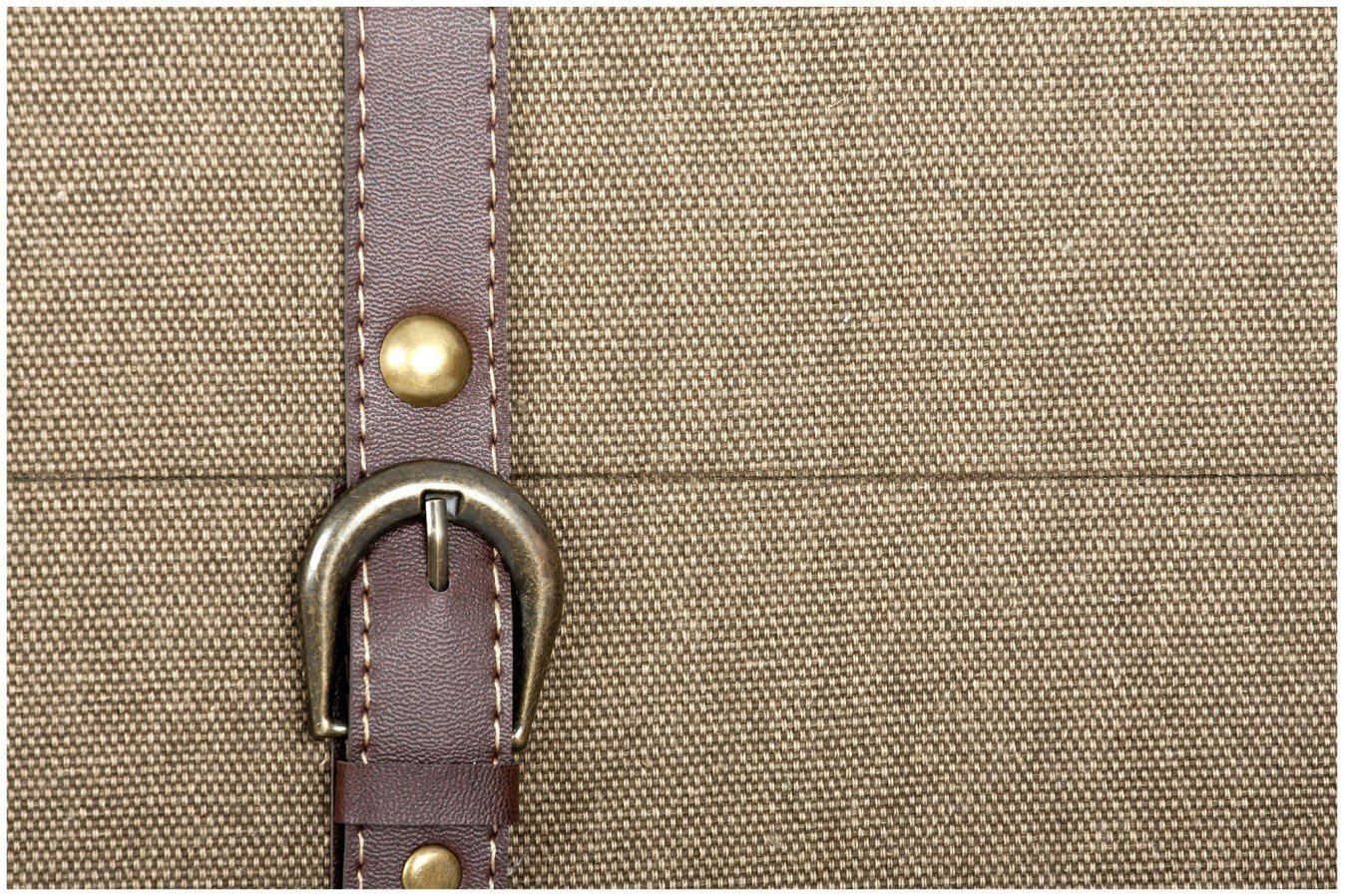 Baúl madera textil marrón